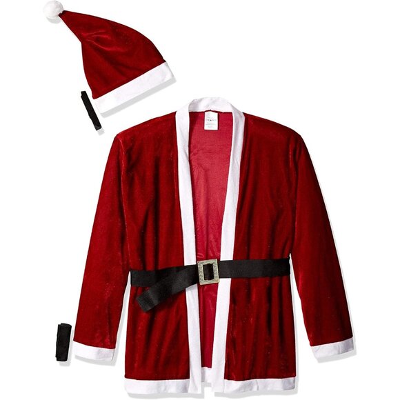 Men's Party Santa Costume For Christmas 100% Polyester